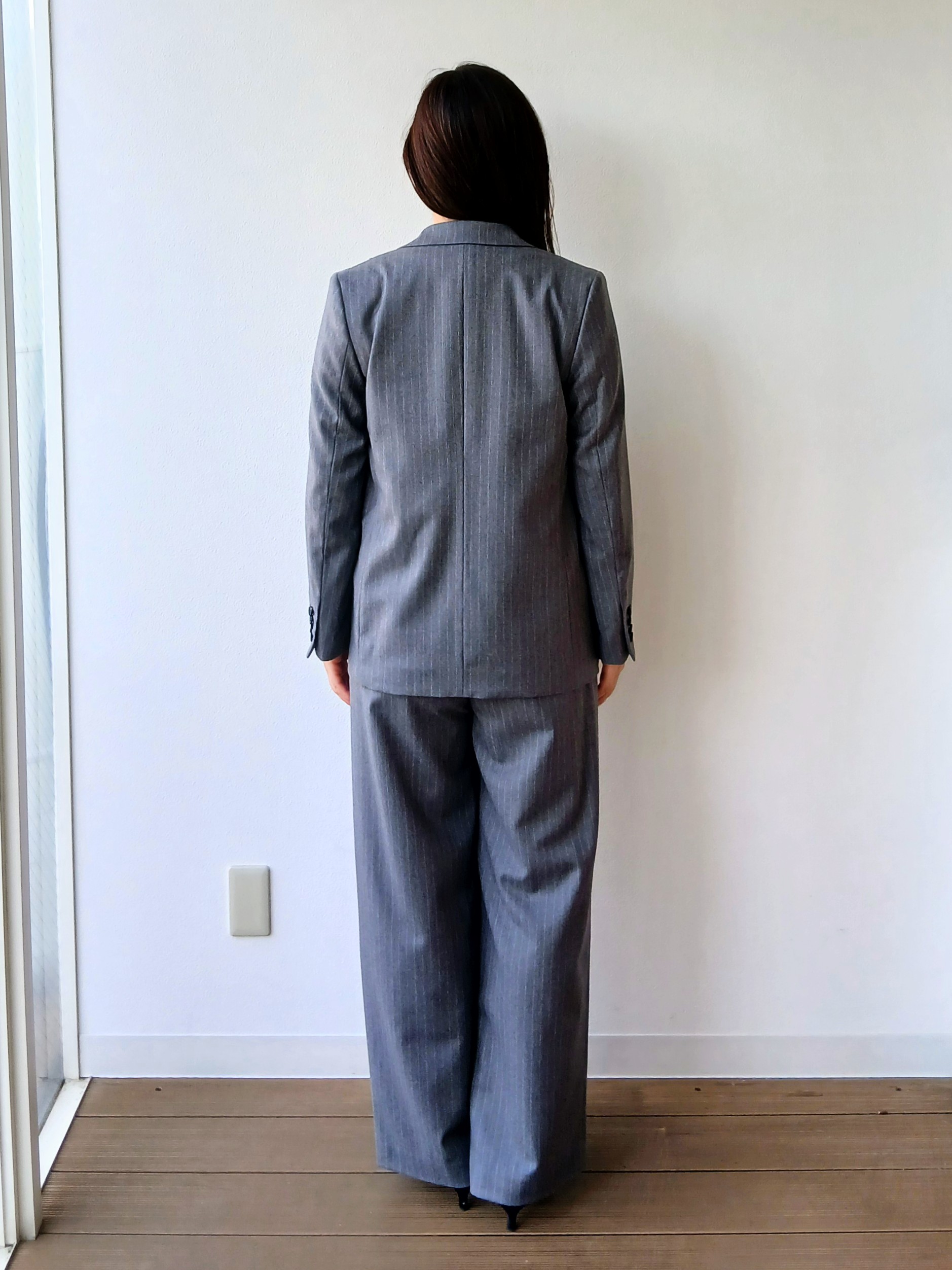 なみきさんの「UNTITLED｜【セットアップ可/ライトアウター/仕事着スーツ】ウールダブルジャケット」を使ったコーディネート