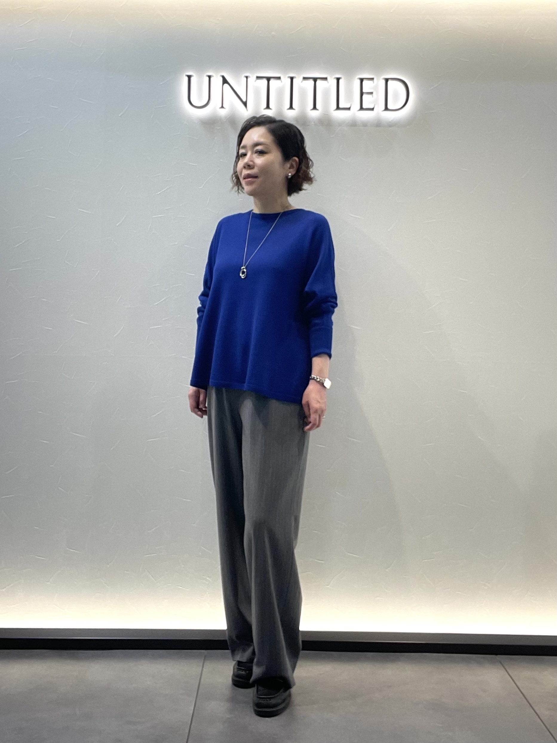 Wachiさんの「UNTITLED｜【シルク混/薄手ニット】Aラインシルエットニットプルオーバー」を使ったコーディネート