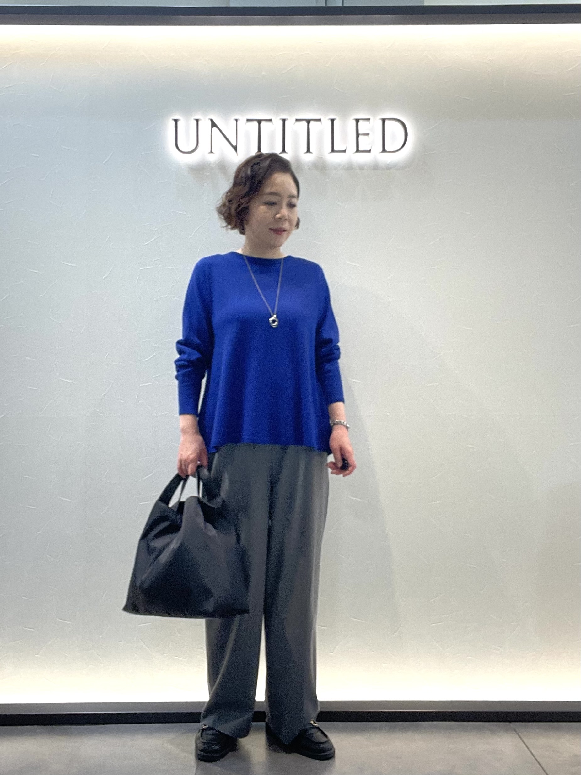 Wachiさんの「UNTITLED｜【シルク混/薄手ニット】Aラインシルエットニットプルオーバー」を使ったコーディネート