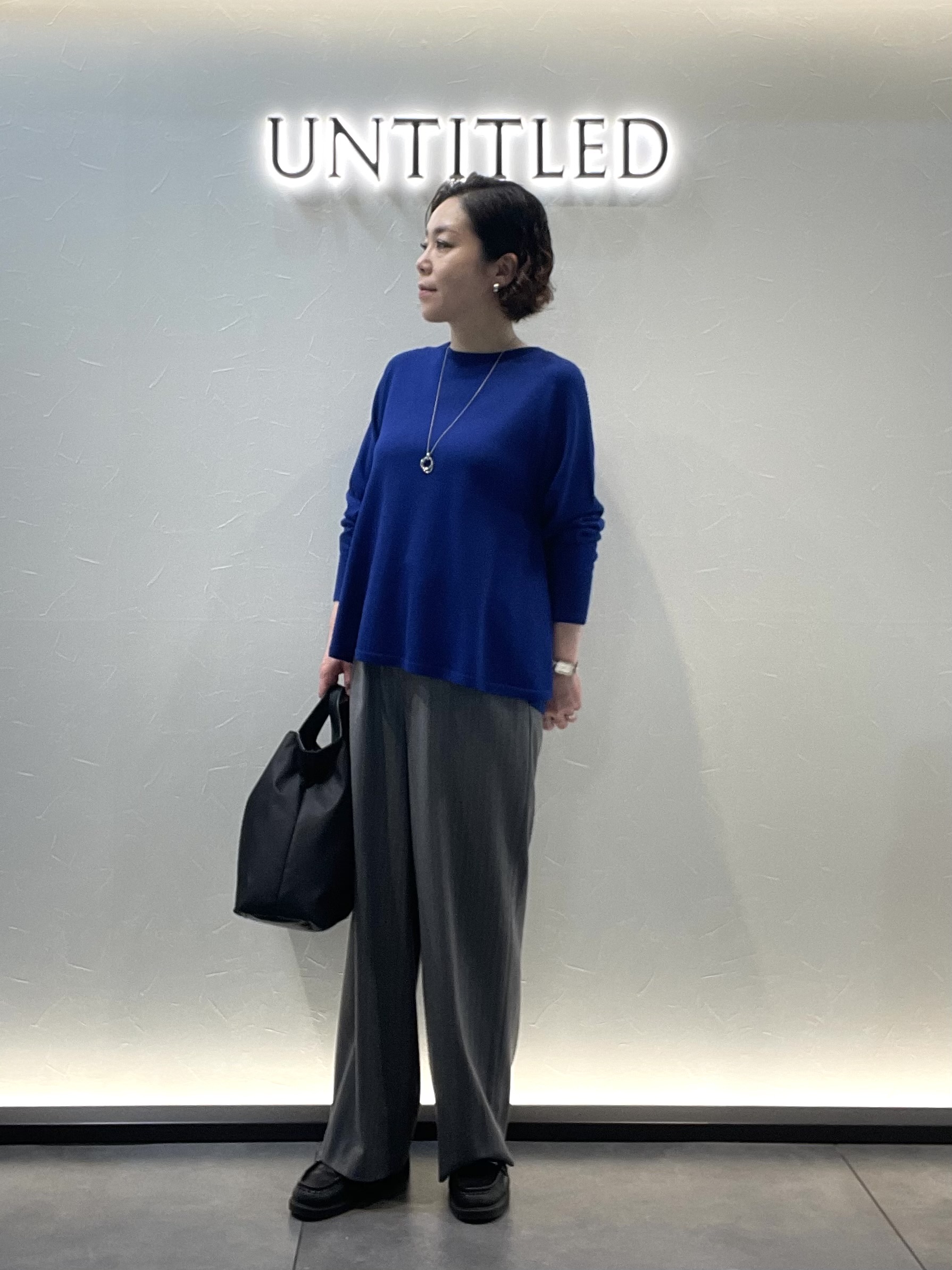 Wachiさんの「UNTITLED｜【シルク混/薄手ニット】Aラインシルエットニットプルオーバー」を使ったコーディネート