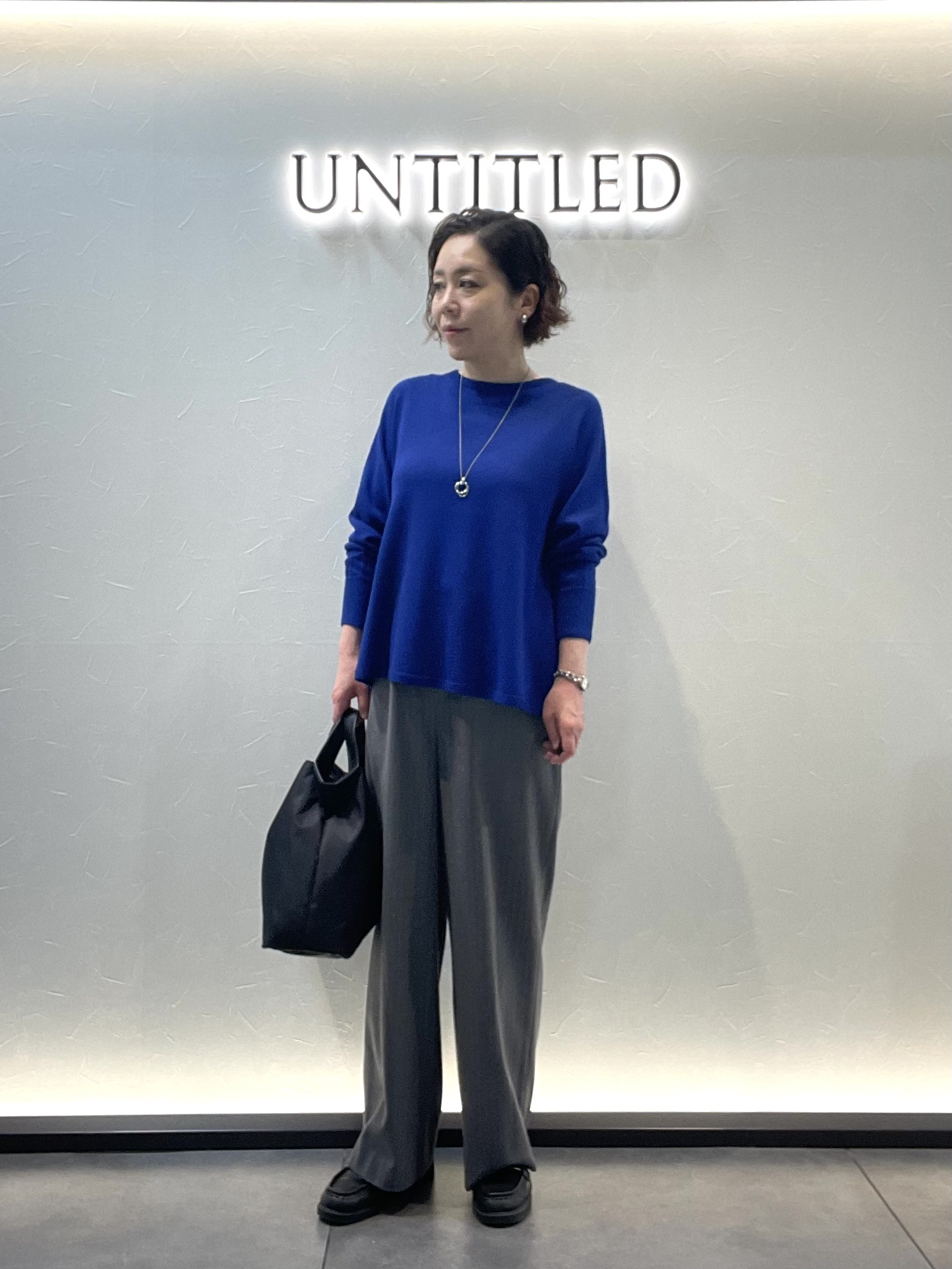 Wachiさんの「UNTITLED｜【シルク混/薄手ニット】Aラインシルエットニットプルオーバー」を使ったコーディネート