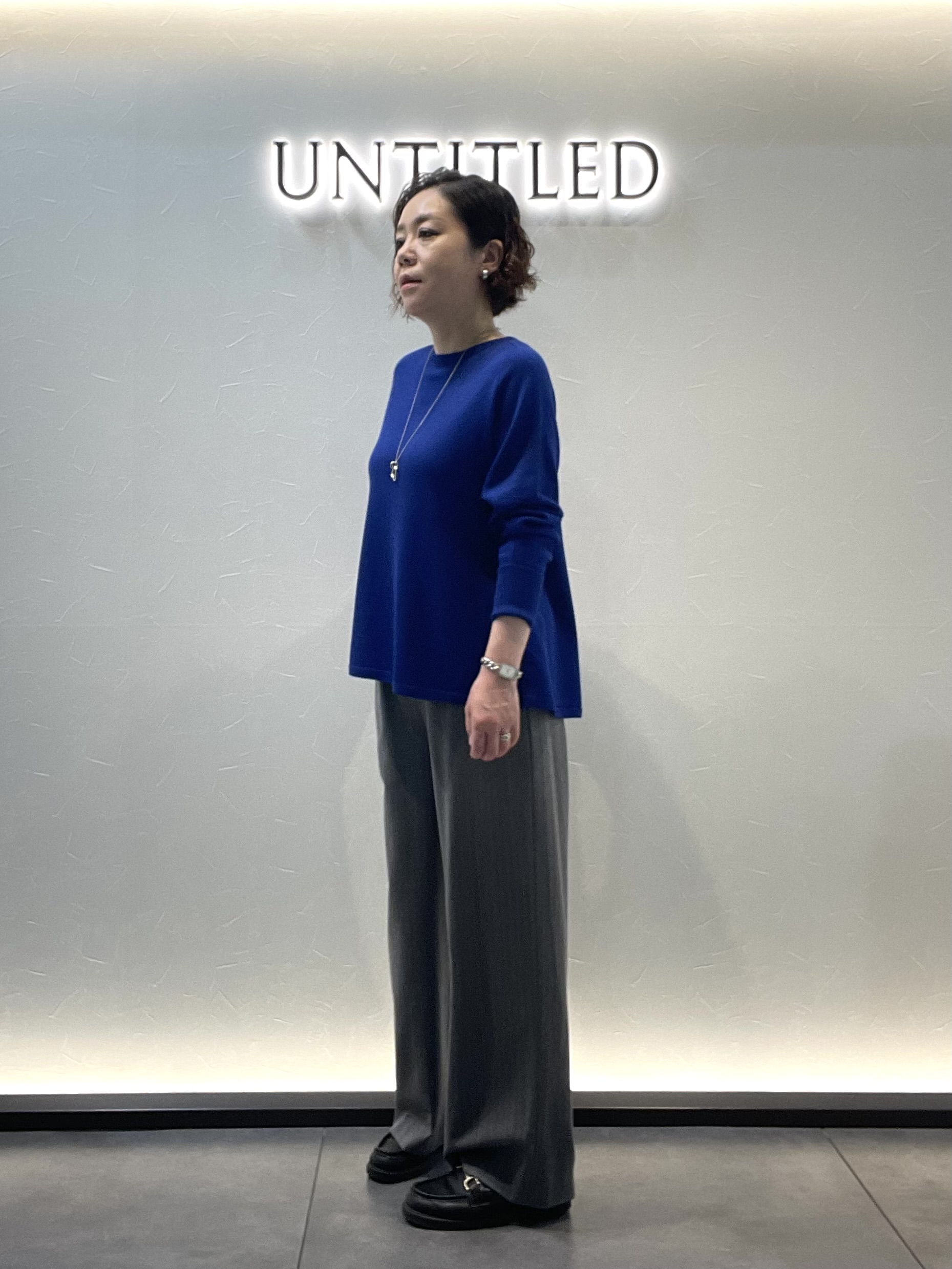 Wachiさんの「UNTITLED｜【シルク混/薄手ニット】Aラインシルエットニットプルオーバー」を使ったコーディネート