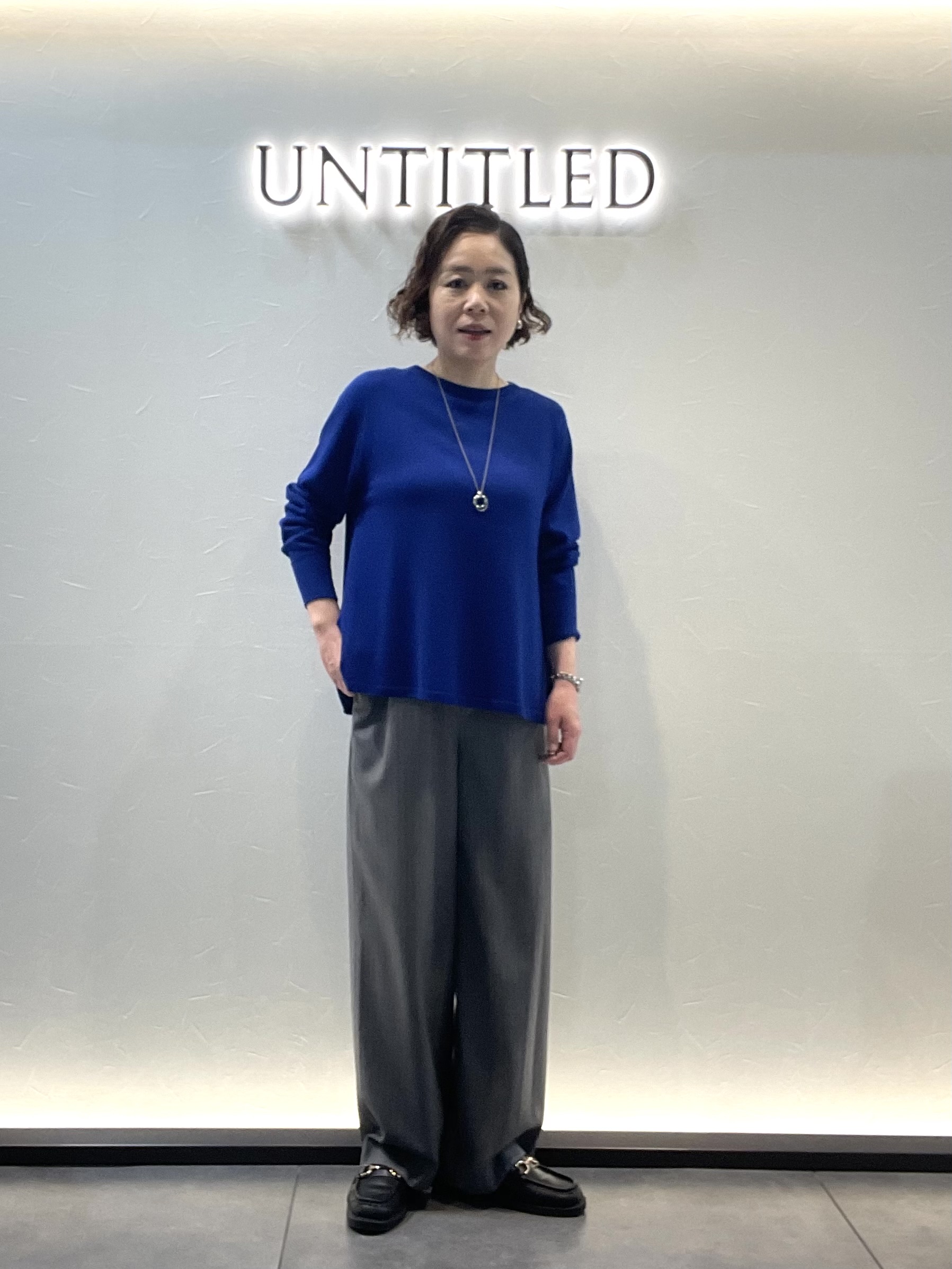 Wachiさんの「UNTITLED｜【シルク混/薄手ニット】Aラインシルエットニットプルオーバー」を使ったコーディネート