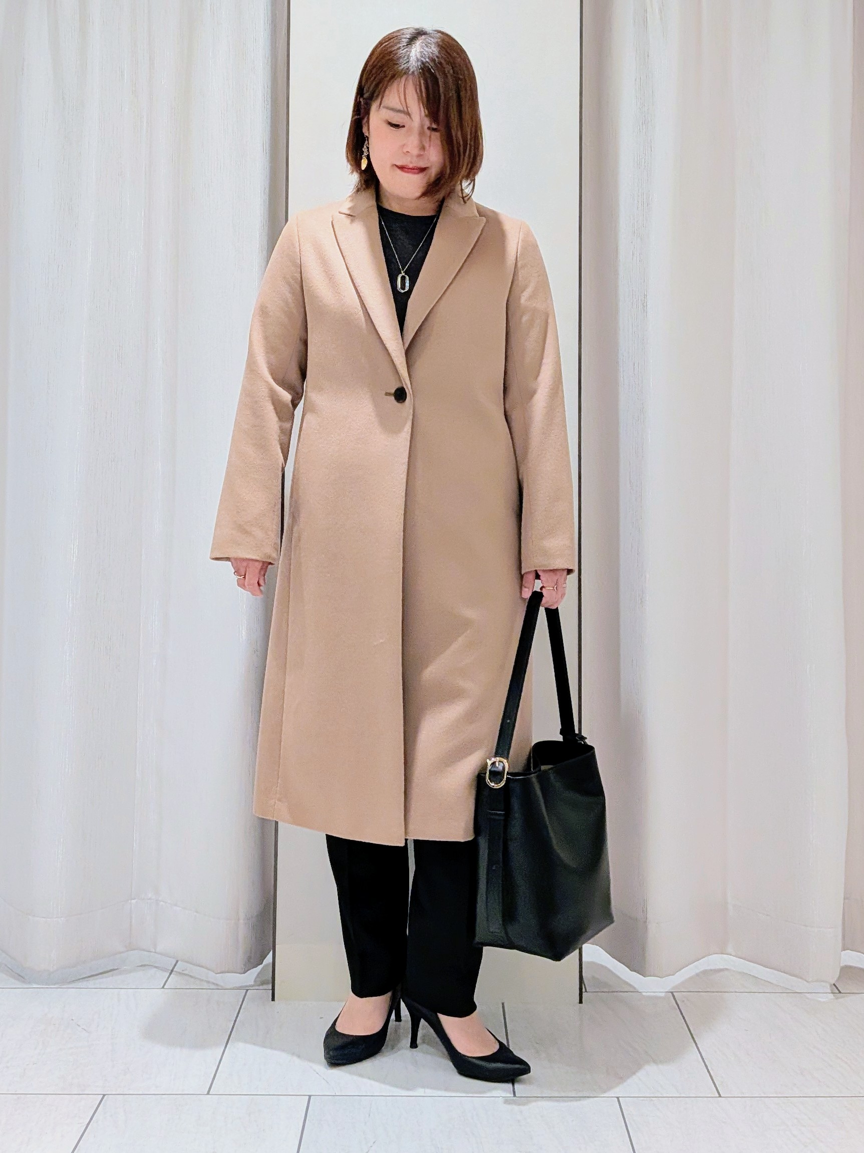 Onumaさんの「UNTITLED｜ウールカシミヤテーラーコート」を使ったコーディネート