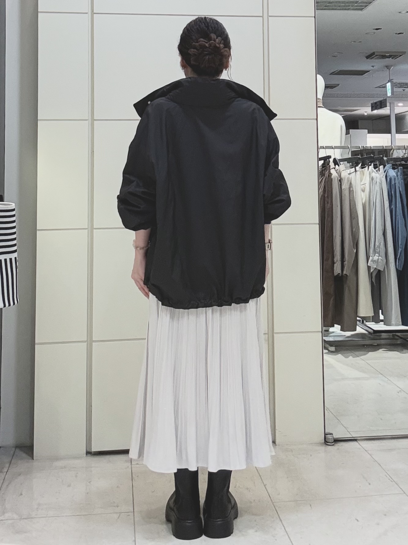 mori.さんの「UNTITLED｜【撥水/軽アウター/2way】タフタマウンテンパーカー」を使ったコーディネート