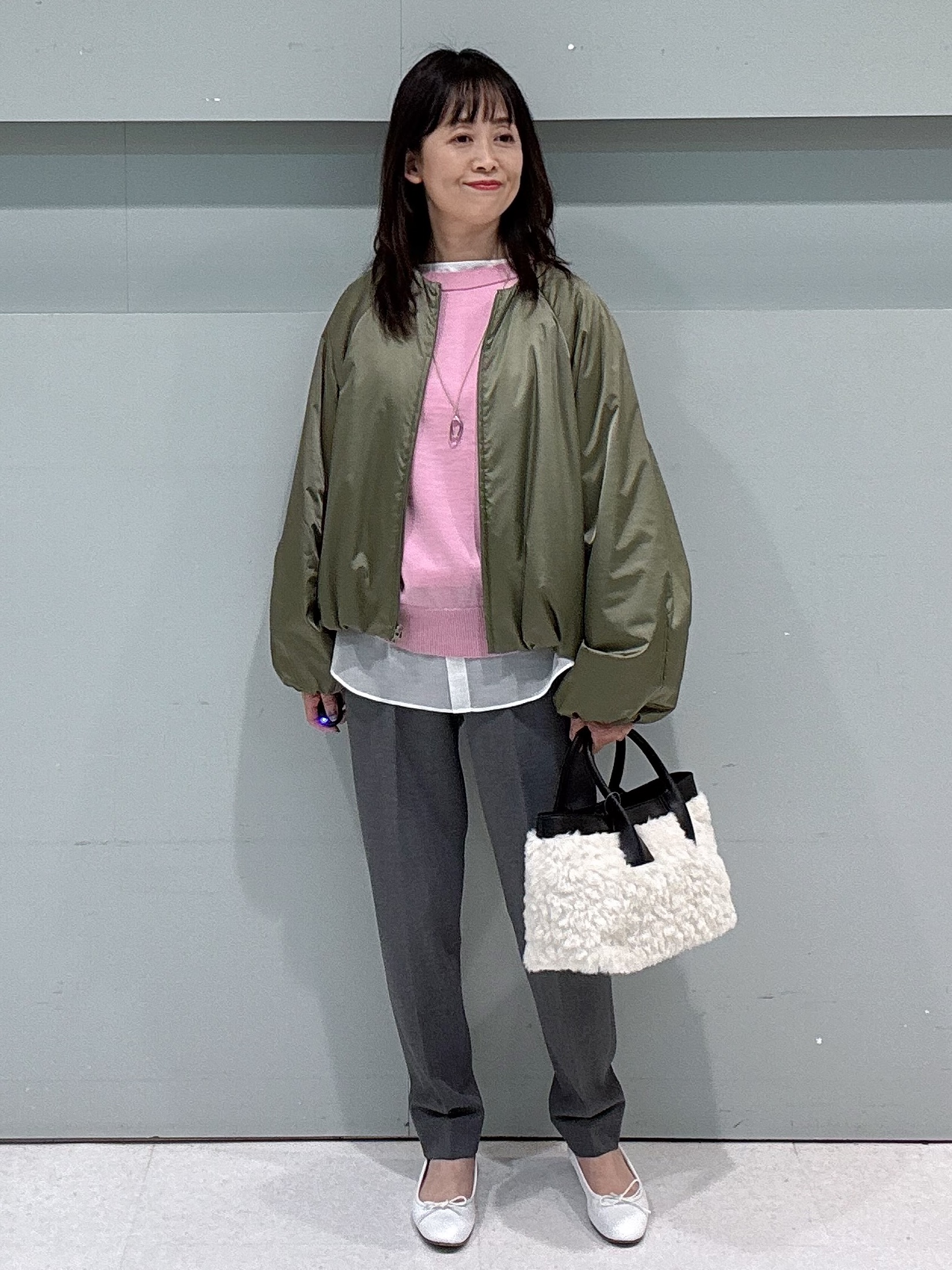 makiさんの「UNTITLED｜【軽アウター/中綿/秋冬コート】ショートブルゾン」を使ったコーディネート