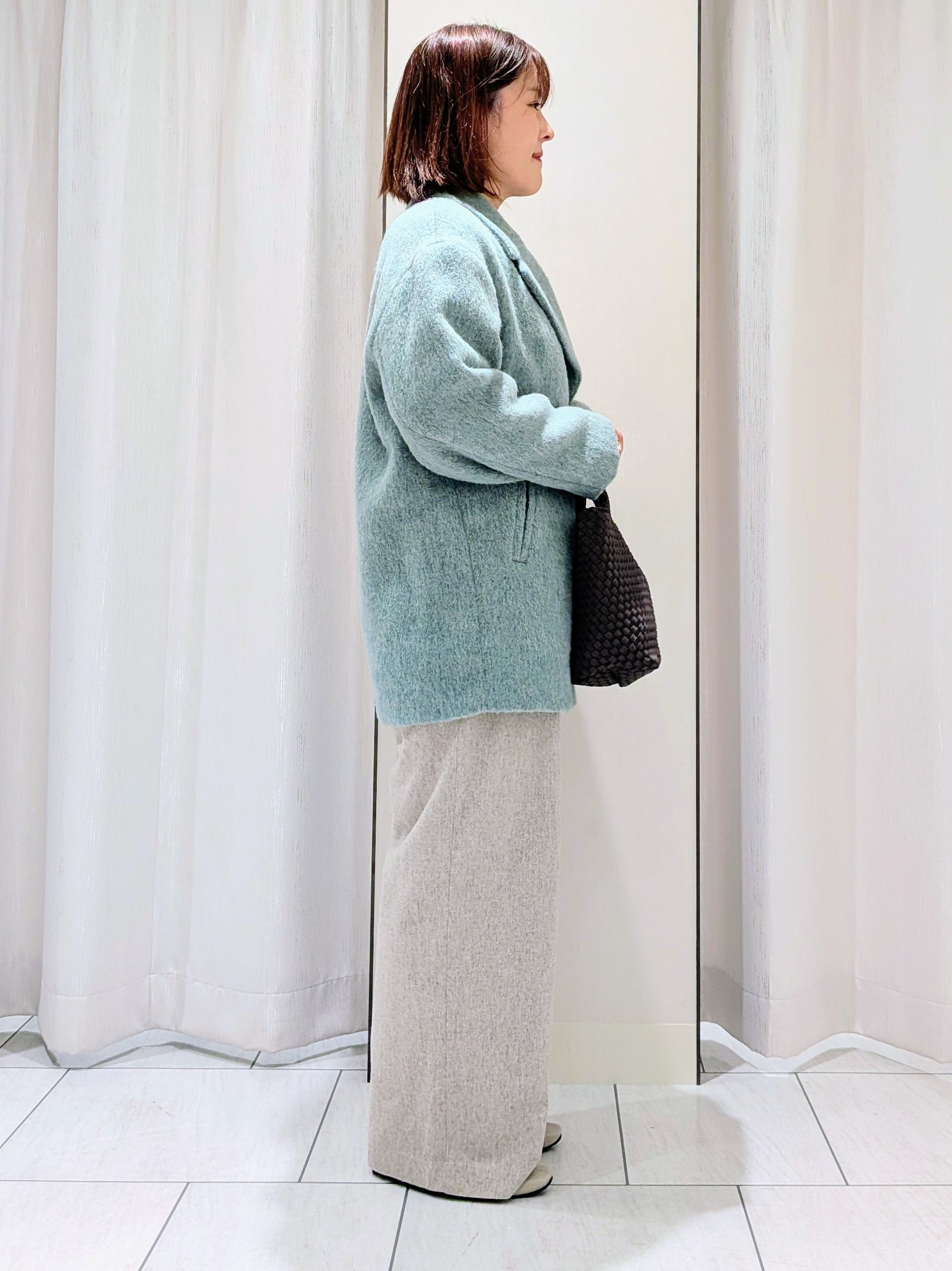 Onumaさんの「UNTITLED｜シャギーダブルコート」を使ったコーディネート